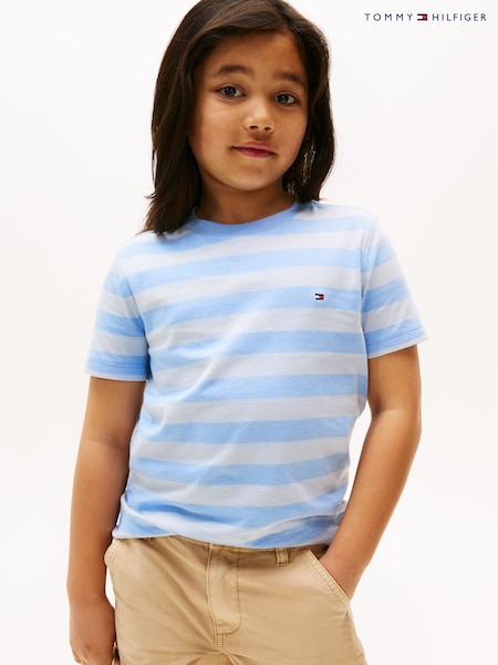 Tommy Hilfiger Blue Flag Embroidery Crew Neck T-Shirt (H52499) | £15 - £18