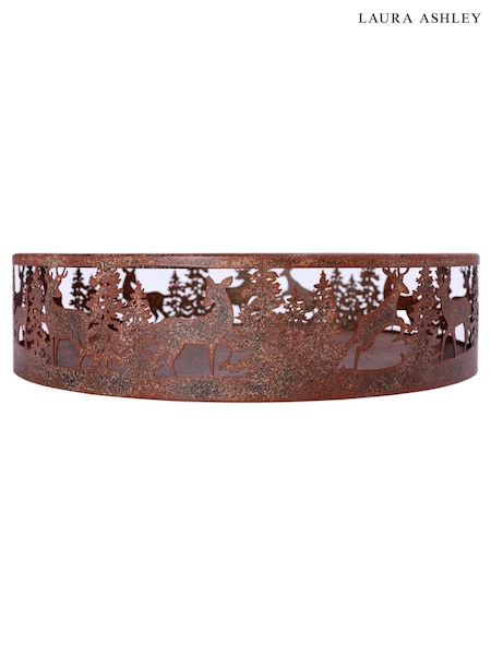 Bronze Rust Cut-out Woodland Deer Candle Tray (H52564) | £60