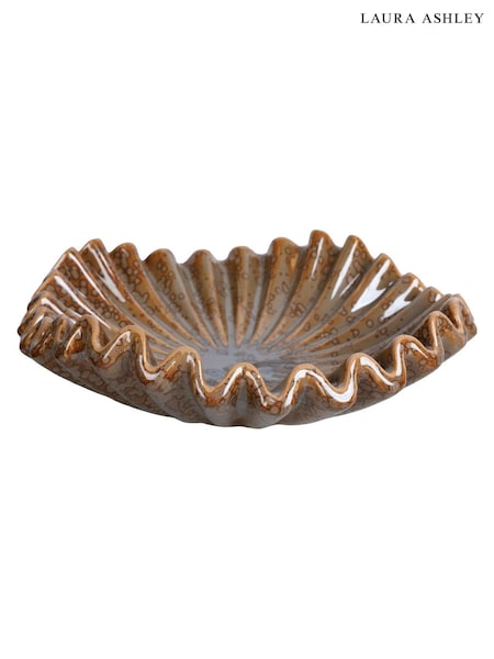 Brown Reactive Earthen Ripple Bowl (H52574) | £100