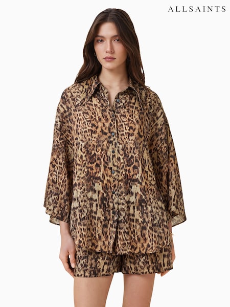AllSaints Brown Charli Shirt (H52589) | £159
