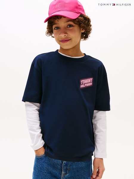 Tommy Hilfiger Blue Archive Short Sleeve T-Shirt (H52592) | £18 - £22