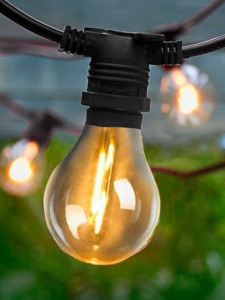 New Garden Allegra Black Garland of Lights Solar Charging with Rechargeable Battery (H52678) | £49