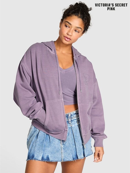 Victoria's Secret PINK Plum Purple Fleece Hoodie (H52994) | £56