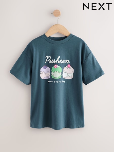 Navy Pusheen Graphic Print T-Shirt (3-16yrs) (H53065) | £14 - £19