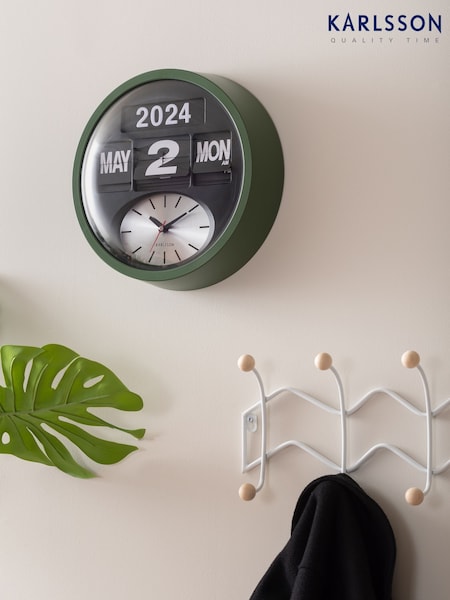 Karlsson Jungle Green Round Flip Wall Clock (H53256) | £327
