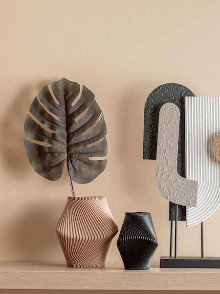 Present Time Soft Brown Twisted Rib Vase (H53268) | £36