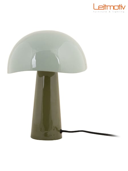 Leitmotiv Jungle Green Grayed Jade Grato Enamel Table Lamp (H53337) | £91