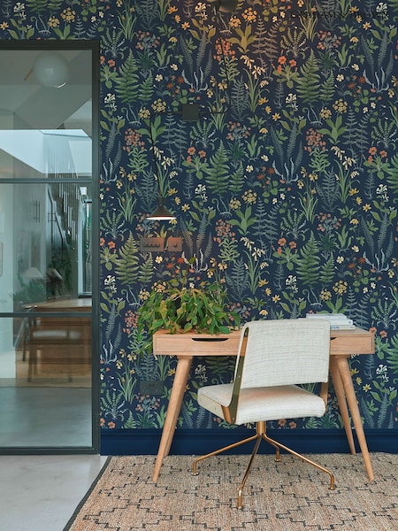 Graham & Brown Blue Oshibana 10M Wallpaper (H53363) | £95