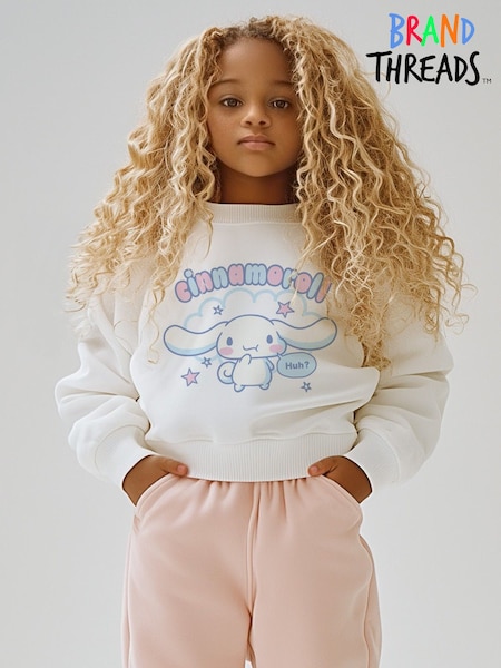 Brand Threads White Cinnamoroll Sweatshirt (H53386) | £26