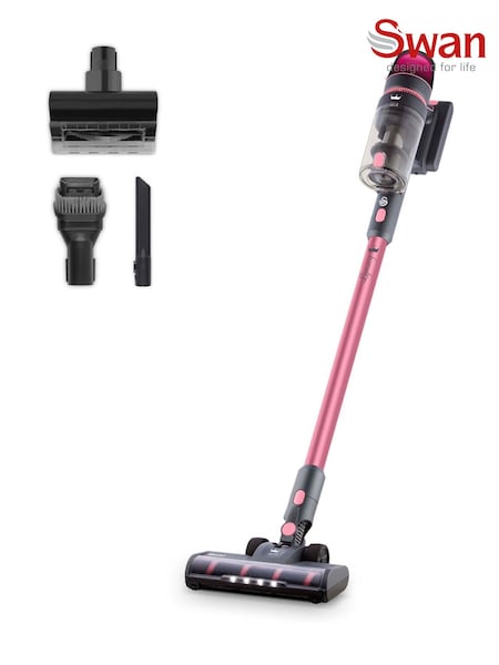 Swan Pink TV's Queen of Clean Cordless Stick Vacuum (H53442) | £180