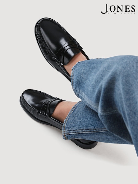 Jones Bootmaker Red Perna Smart Leather Moccasins Shoes (H53445) | £99