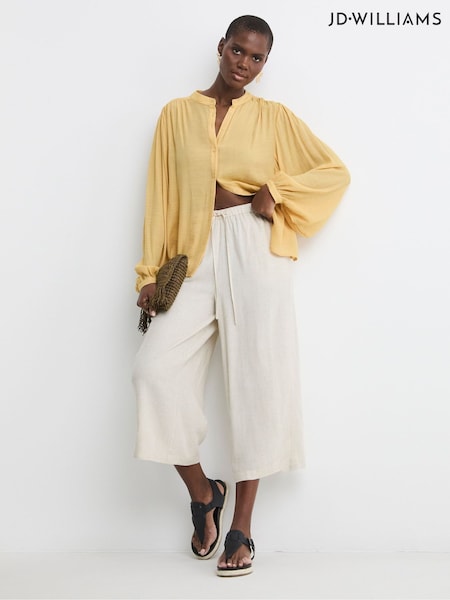 JD Williams Natural Linen Culottes (H53476) | £30