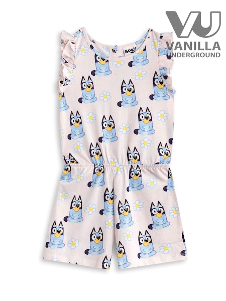 Vanilla Underground Pink Girls Sleeveless Playsuit (H53514) | £17