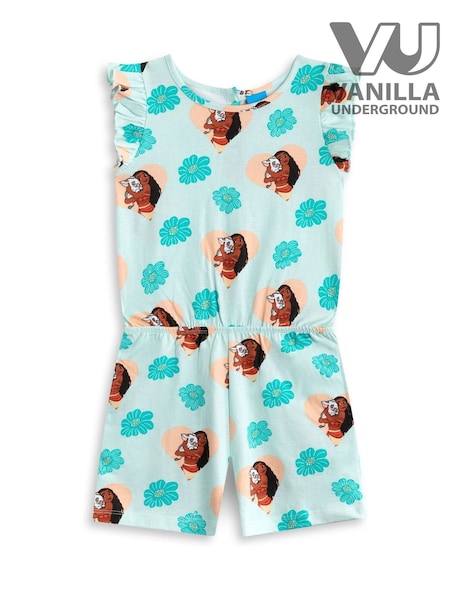 Vanilla Underground Green Girls Disney Moana Sleeveless Playsuit (H53516) | £18