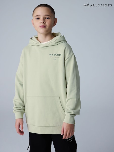smALLSAINTS Light Green Oversized Underground Pullover Hoodie (H53547) | £35 - £41