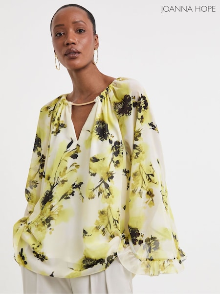 Joanna Hope Yellow Cape Sleeve Blouse (H53563) | £59