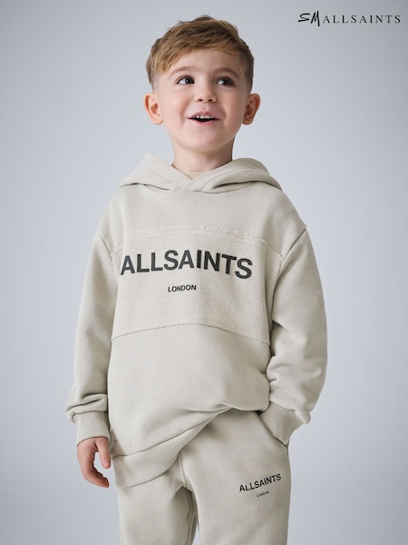 smALLSAINTS Stone Logo Contrast Fabric Younger Pullover Hoodie (H53591) | £34 - £36