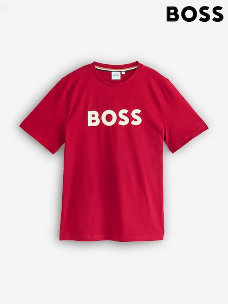 BOSS Red Logo Crew Neck Short Sleeve T-Shirt (H53644) | £45 - £59