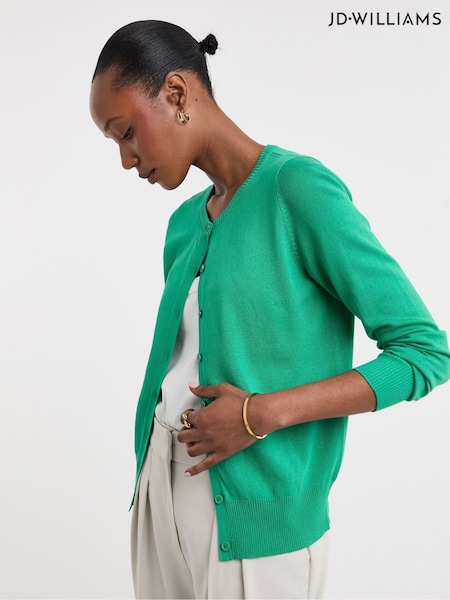 JD Williams Green Crew Neck Cardigan (H53702) | £18
