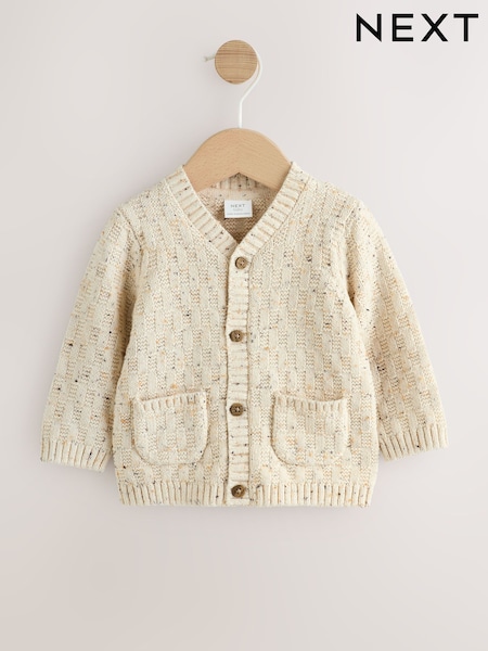 Natural Milk Club Embroidered Baby Cardigan (H53736) | £16 - £18