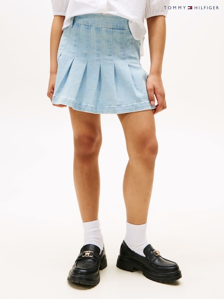 Tommy Hilfiger Blue Denim Pleated Skirt (H53954) | £45 - £55