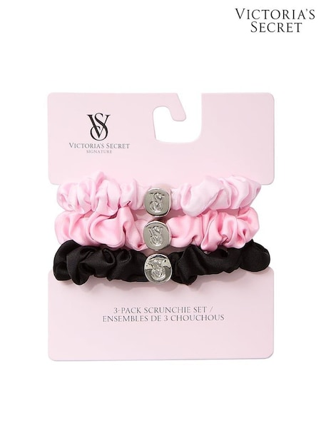 Victoria's Secret Black/Pink 3 Pack Scrunchie Set (H53996) | £18
