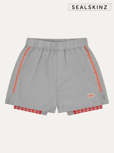 Sealskinz Womens Grey Belton Quick Dry Running Shorts With Under Short (H54071) | £60