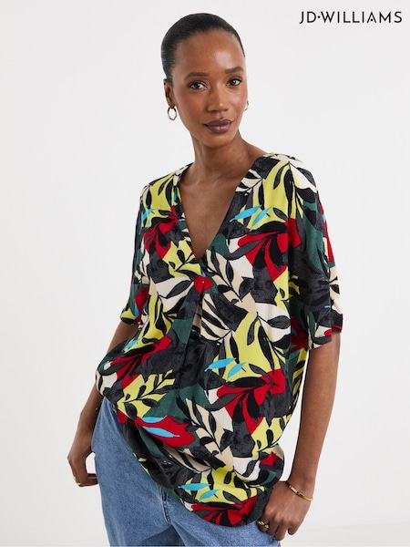 JD Williams Yellow Crinkle Popover Top (H54124) | £30