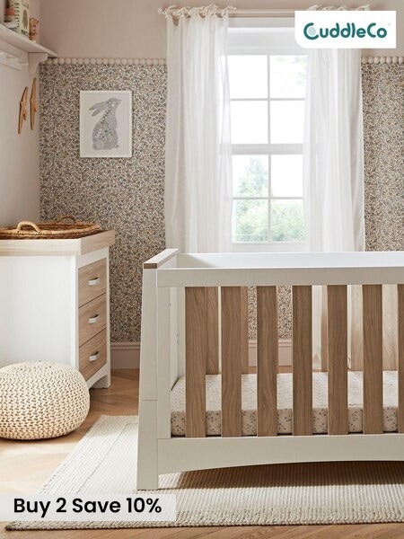 Cuddleco White 2 Piece Ada Nursery Furniture Set (H54138) | £590