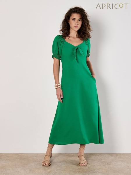 Apricot Green Tie Detail Milkmaid Midaxi Dress (H54168) | £46