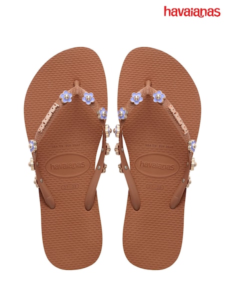 Havaianas Slim Stylish Brown Flip Flops (H54178) | £45