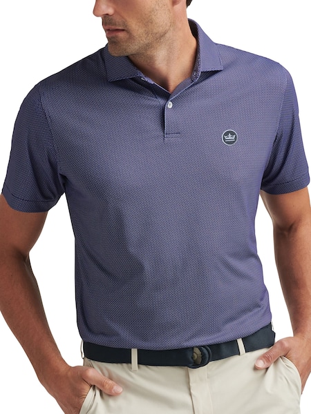 Peter Millar Blue Grovewood Performance Jersey Polo Shirt (H54194) | £95