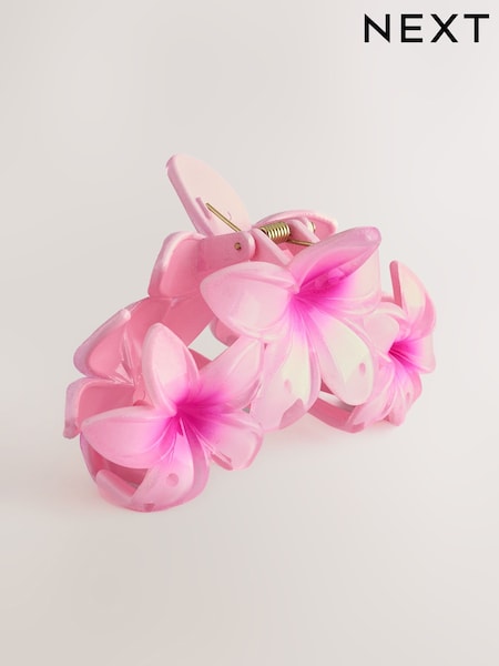 Pink Triple Flower Hair Claw (H54220) | £10