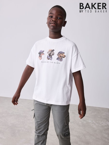 Baker by Ted Baker Oversized Graphic T-Shirt (H54357) | £18 - £20