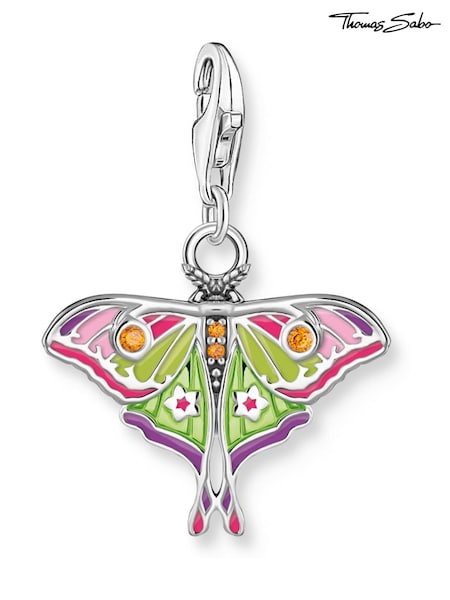 Thomas Sabo Silver Tone Moth Colourful Charm (H54374) | £55