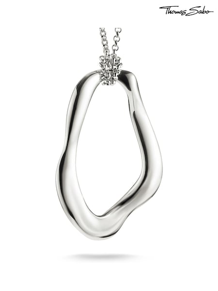 Thomas Sabo Gold Tone Natural Beauty Necklace With Organically Shaped Pendant (H54376) | £160