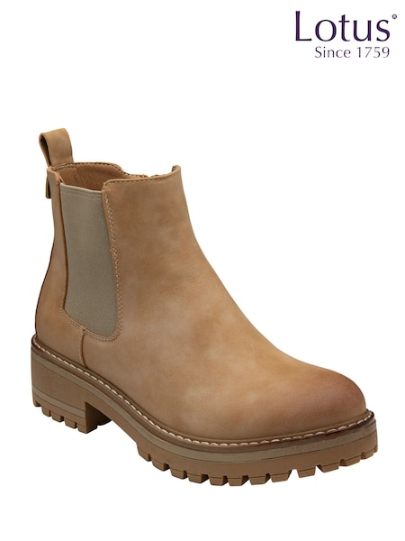 Lotus Nude Zip-Up Chelsea Ankle Boots (H54379) | £65