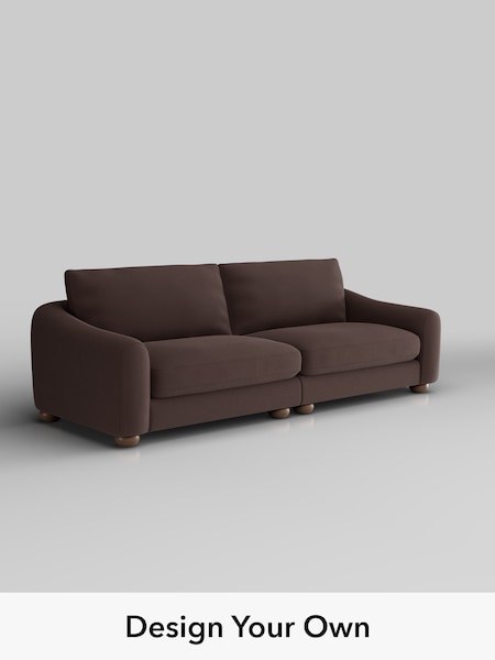 Fine Chenille Easy Clean/Chocolate Brown Arches (H54412) | £1,425