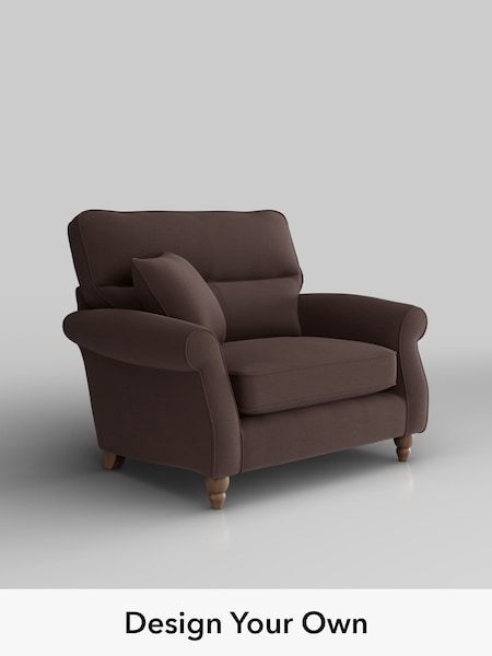Fine Chenille Easy Clean/Chocolate Brown Ashford Highback (H54413) | £1,025