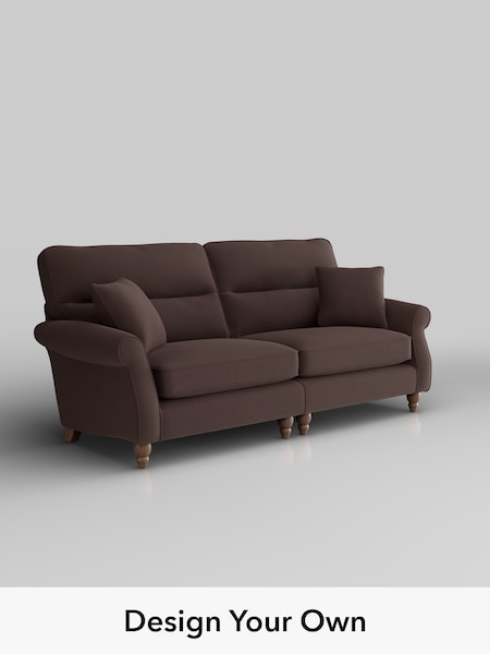 Fine Chenille Easy Clean/Chocolate Brown Ashford Highback (H54413) | £1,525