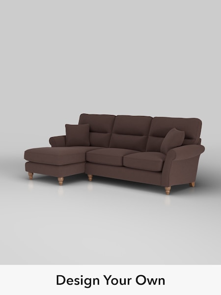 Fine Chenille Easy Clean/Chocolate Brown Ashford Highback (H54413) | £2,050