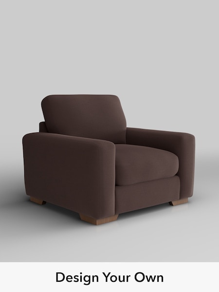 Fine Chenille Easy Clean/Chocolate Brown Houghton Deep Relaxed Sit (H54416) | £925