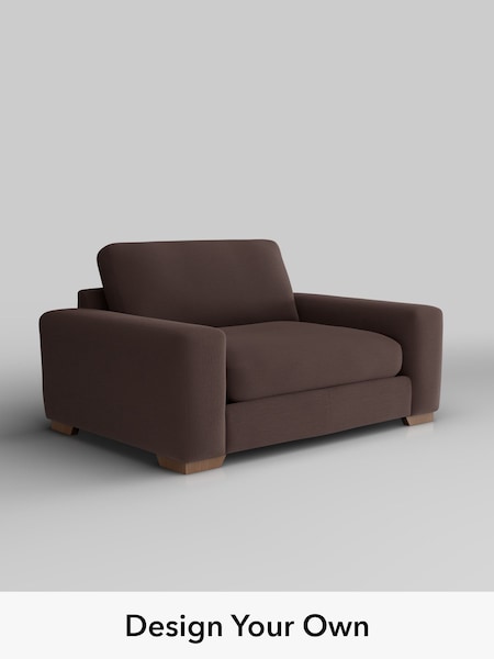 Fine Chenille Easy Clean/Chocolate Brown Houghton Deep Relaxed Sit (H54416) | £1,225