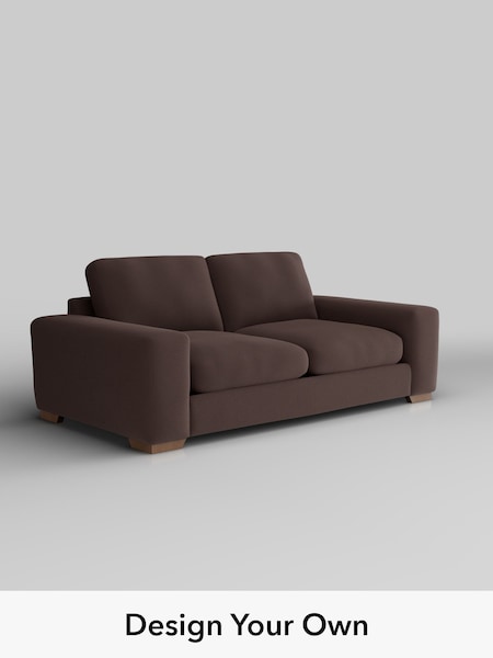 Fine Chenille Easy Clean/Chocolate Brown Houghton Deep Relaxed Sit (H54416) | £1,425