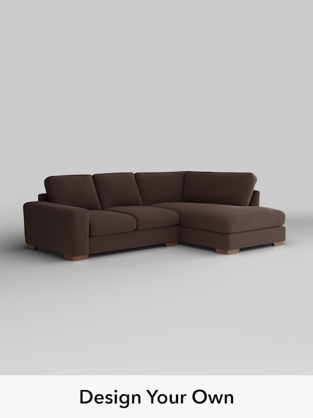 Fine Chenille Easy Clean/Chocolate Brown Houghton Deep Relaxed Sit (H54416) | £2,150