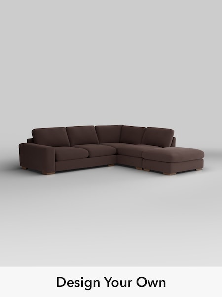 Fine Chenille Easy Clean/Chocolate Brown Houghton Deep Relaxed Sit (H54416) | £2,675