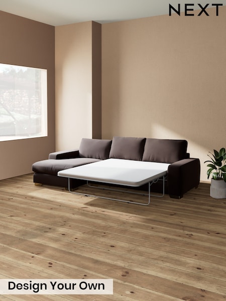 Fine Chenille Easy Clean/Chocolate Brown Houghton Deep Relaxed Sit (H54416) | £2,825