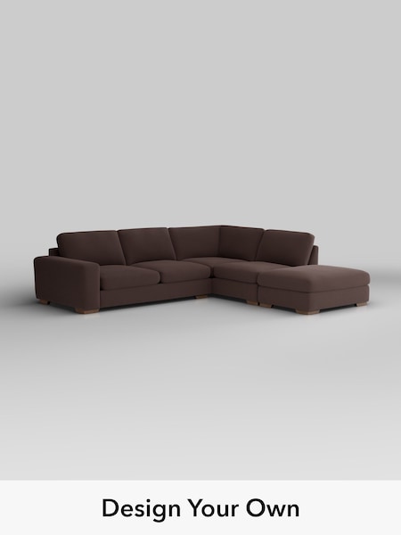 Fine Chenille Easy Clean/Chocolate Brown Houghton Deep Sit (H54425) | £2,599