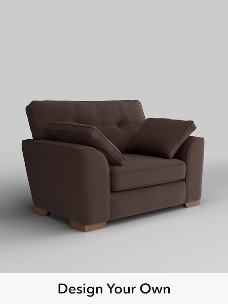 Fine Chenille Easy Clean/Chocolate Brown Stamford Buttoned Back (H54427) | £899