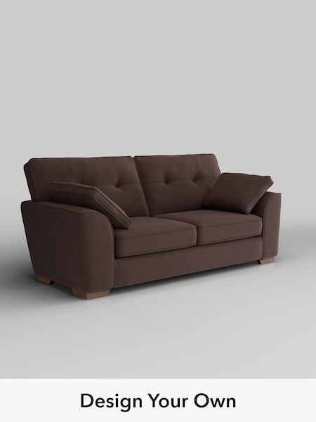 Fine Chenille Easy Clean/Chocolate Brown Stamford Buttoned Back (H54427) | £1,299